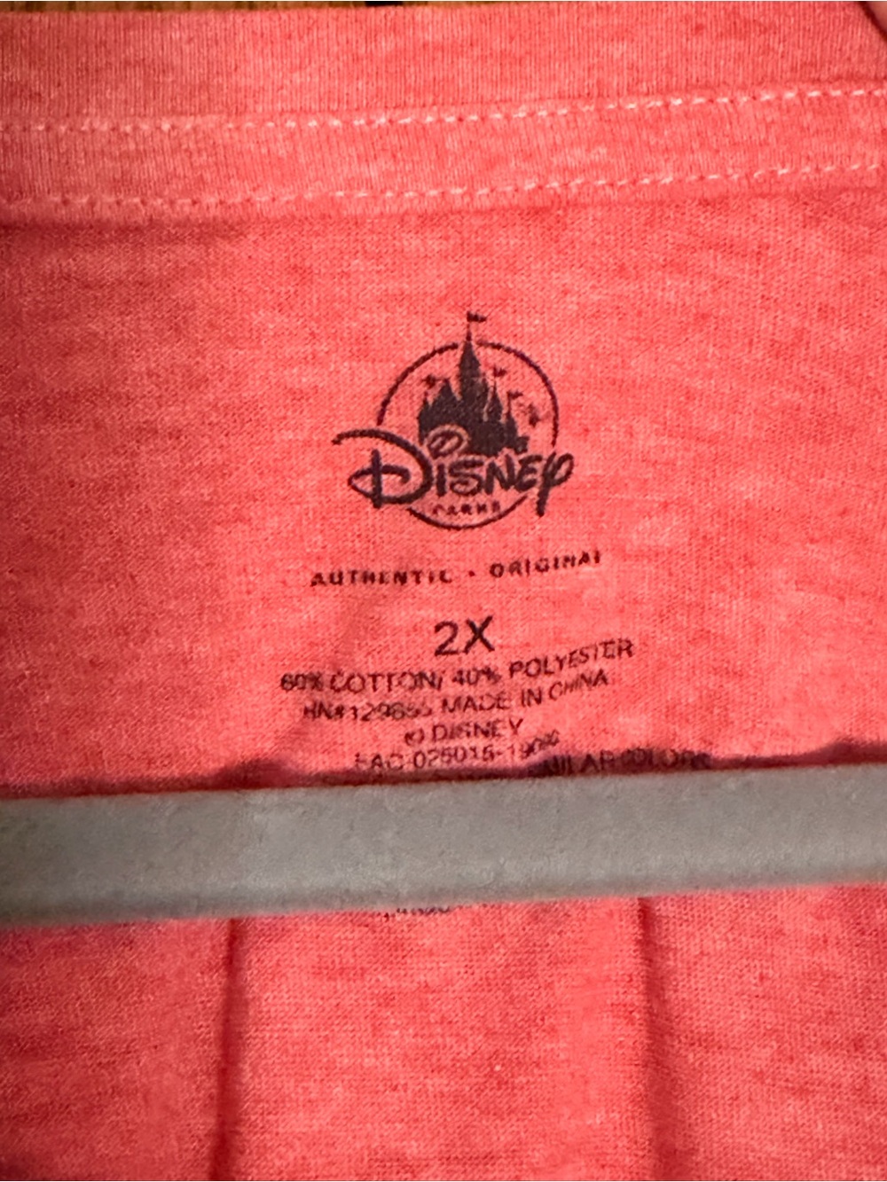 Disney Park Red V-Neck Mickey Mouse Graphic Tee - Picture 4 of 4